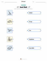 Seat Belt printable worksheet for kids