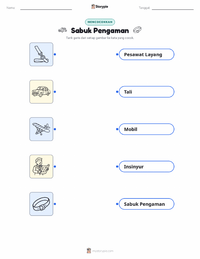 Lembar kerja cetak Sabuk Pengaman untuk anak-anak