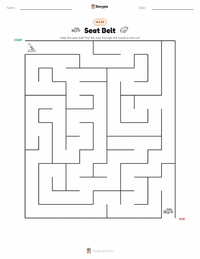 Seat Belt printable worksheet preview