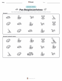 Podgląd drukowalnego arkusza ćwiczeń Pas bezpieczeństwa