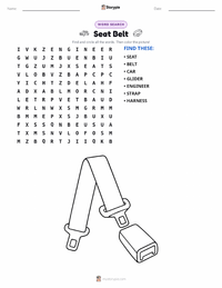 Seat Belt printable worksheet preview