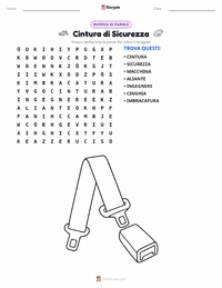 Anteprima della scheda stampabile di Cintura di sicurezza