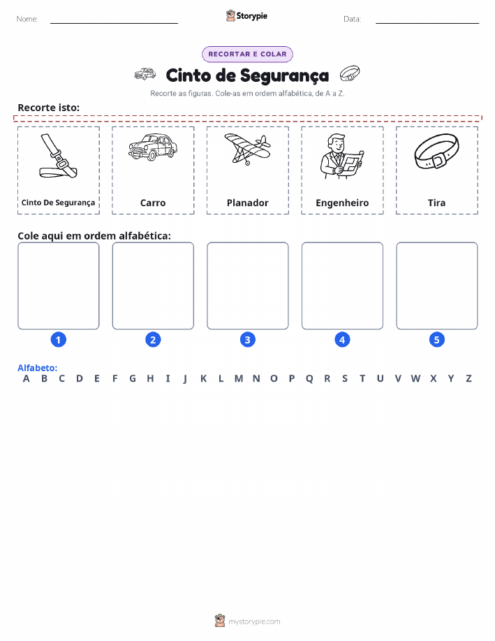 Recortar & Colar Alfabeto
