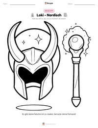 Loki - Nordisch Malvorlage für Kinder