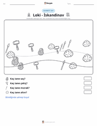 Loki - İskandinav yazdırılabilir çalışma sayfası önizlemesi