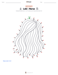 Loki - Norse printable worksheet preview