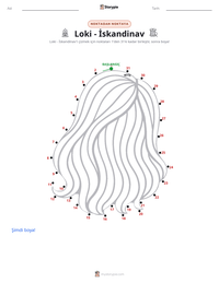 Loki - İskandinav yazdırılabilir çalışma sayfası önizlemesi