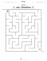 Loki - İskandinav yazdırılabilir çalışma sayfası önizlemesi