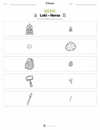 Loki - Norse printable worksheet preview