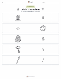 Loki - İskandinav yazdırılabilir çalışma sayfası önizlemesi