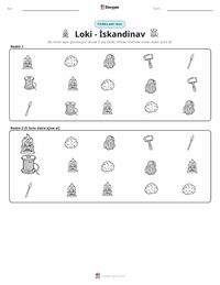 Loki - İskandinav yazdırılabilir çalışma sayfası önizlemesi