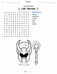 Anteprima della scheda stampabile di Loki - Norreno