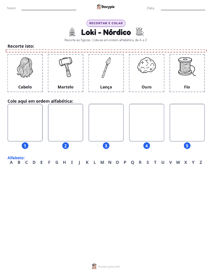 Recortar & Colar Alfabeto