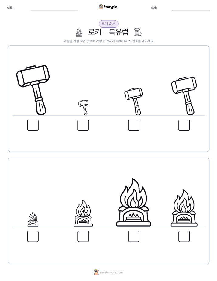 크기 순서