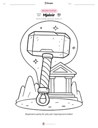 Mjolnir yazdırılabilir çalışma sayfası önizlemesi