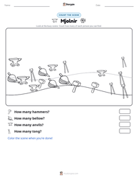 Mjolnir printable worksheet preview