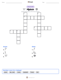 Mjolnir printable worksheet preview