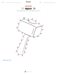 Mjolnir printable worksheet preview