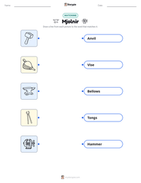 Mjolnir printable worksheet preview