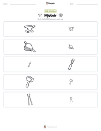 Mjolnir printable worksheet preview