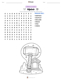 Aperçu de la feuille de travail imprimable Mjolnir