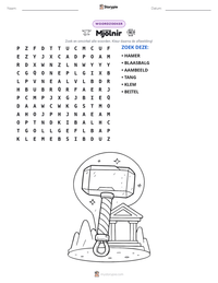 Mjölnir afdrukbare werkblad voorbeeld