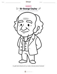 Sir George Cayley druckbare Arbeitsblatt Vorschau