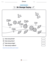 Sir George Cayley printable worksheet preview