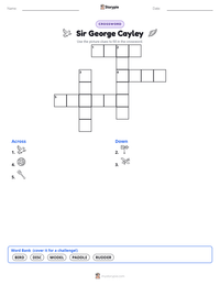 Sir George Cayley printable worksheet preview