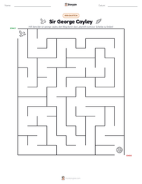 Sir George Cayley druckbare Arbeitsblatt Vorschau