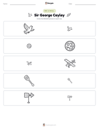 Sir George Cayley printable worksheet preview