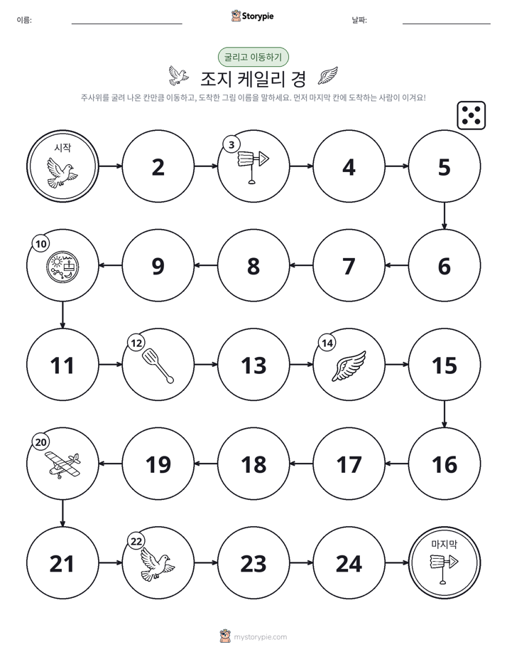 주사위 굴리고 이동하기 게임
