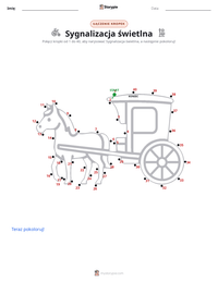 Podgląd drukowalnego arkusza ćwiczeń Sygnalizacja świetlna