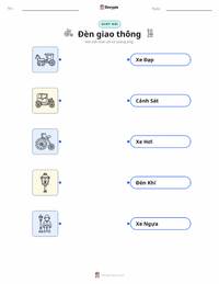 Tài liệu in sẵn Đèn giao thông cho trẻ em