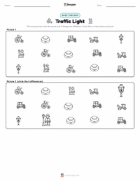 Traffic Light printable worksheet preview