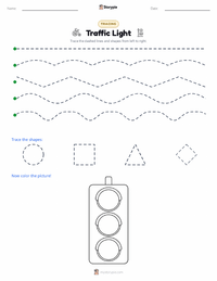 Traffic Light printable worksheet preview