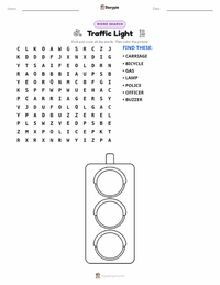 Traffic Light printable worksheet preview