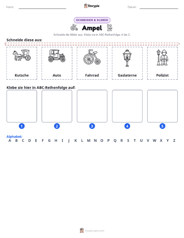 Schneiden & Einfügen Alphabet