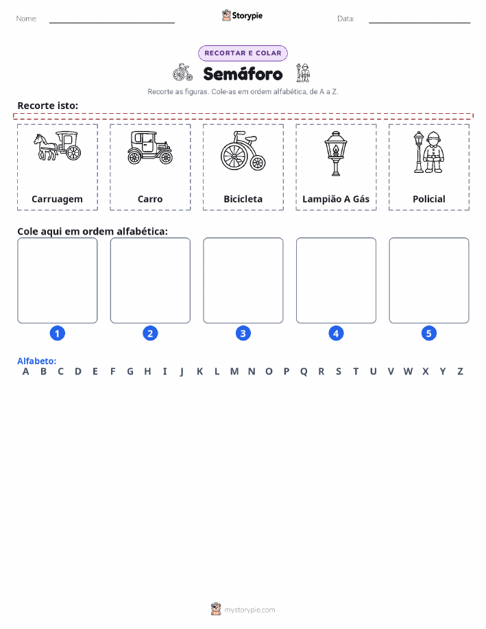 Recortar & Colar Alfabeto