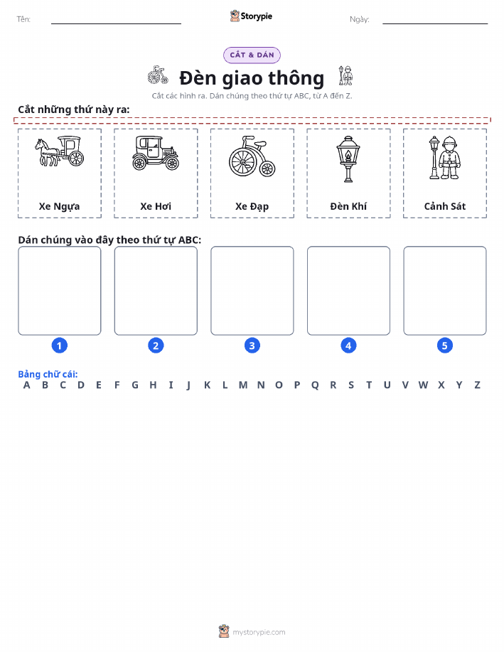 Cắt & Dán Chữ Cái