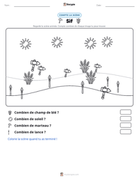 Aperçu de la feuille de travail imprimable Sif