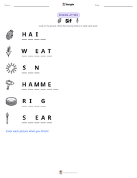 Sif printable worksheet preview