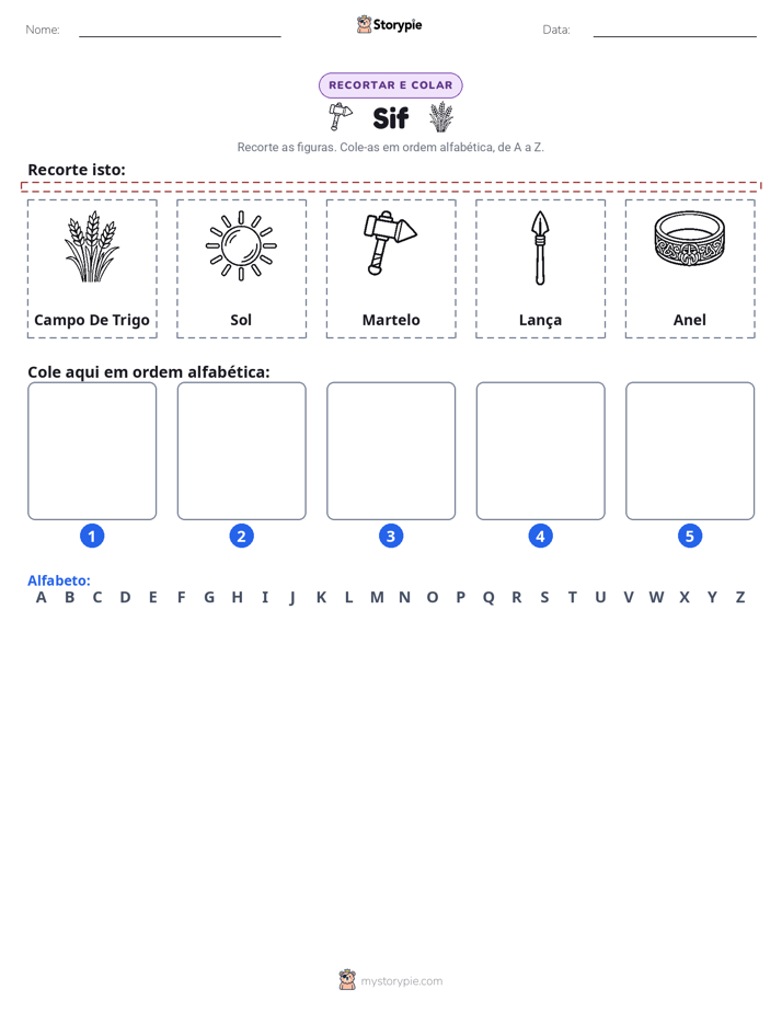 Recortar & Colar Alfabeto
