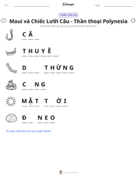 Xem trước tài liệu in sẵn Maui và Chiếc Lưỡi Câu - Thần thoại Polynesia