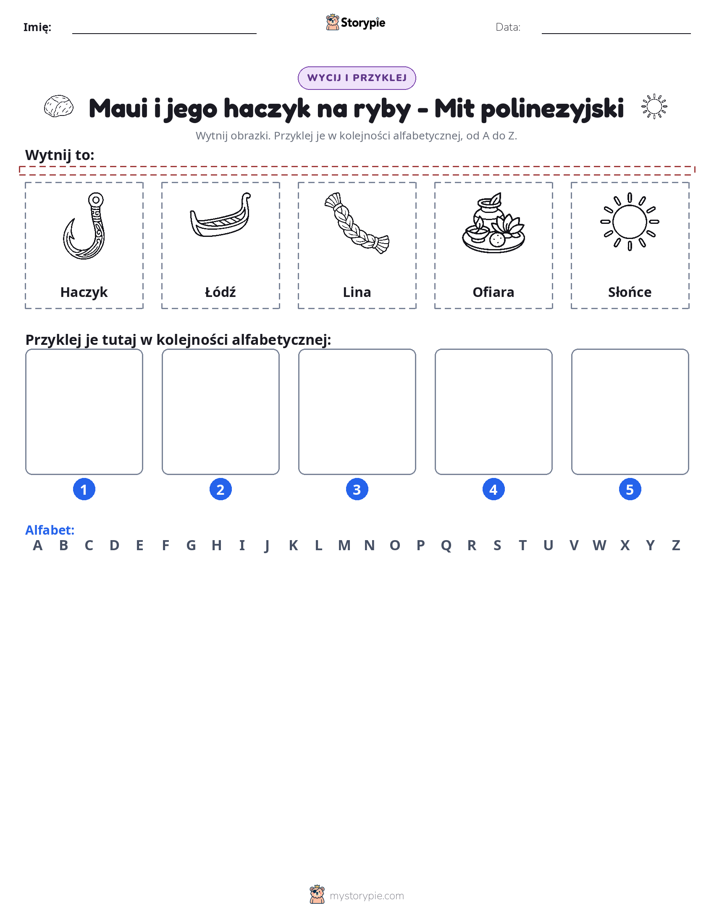 Wytnij i Wklej Alfabet