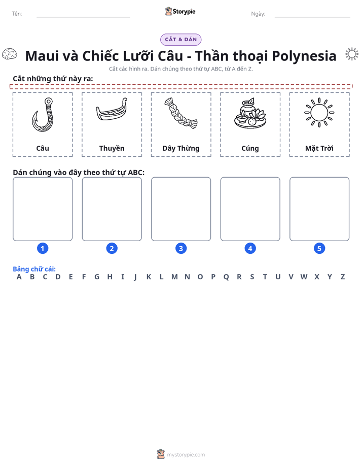 Cắt & Dán Chữ Cái