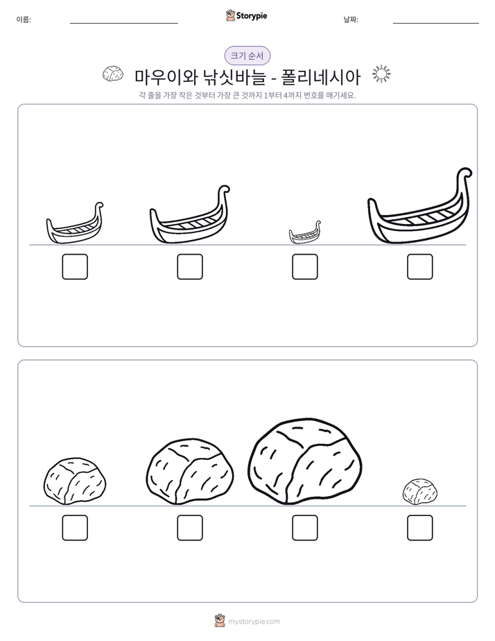 크기 순서