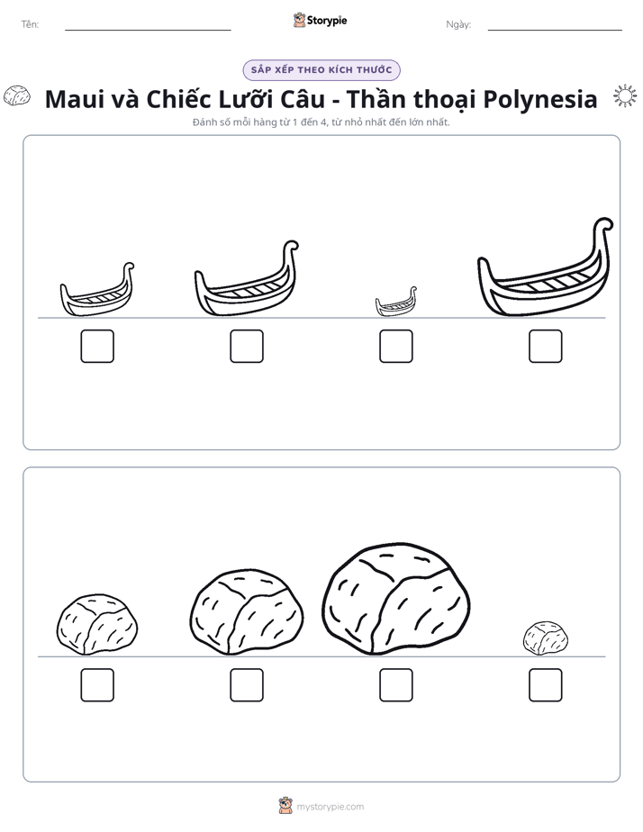 Thứ Tự Kích Thước