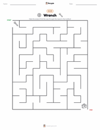 Wrench printable worksheet preview