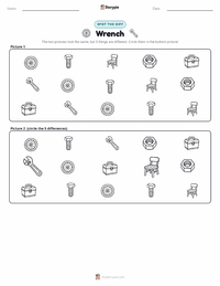 Wrench printable worksheet preview